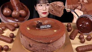 더블 초코 브라우니 아이스크림 케이크 먹방! 몰티져스 트윅스 초코 디저트 CHOCOLATE BROWNIE ICE CREAM CAKE MUKBANG ASMR