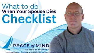 What to do When Spouse Dies - Checklist