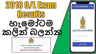 2018 O/L Exam Results හැමෝටම කලින් පහසුවෙන්  බලන්න | 2018  O/L Exam Results