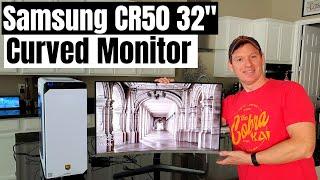 SAMSUNG 32" CURVED MONITOR C32R502FH - REVIEW & UNBOXING! BEST BUDGET GAMING MONITOR?