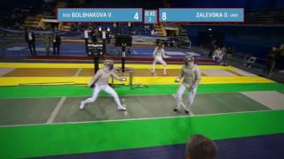 T32. ZALEVSKA Diana (UKR) - BOLSHAKOVA Valeria (RUS). Sabre women.