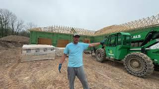 Finishing up the Roof Trusses and Installing Sheathing on the Big House Build