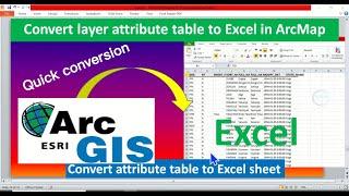 Convert layer attribute table to Excel in ArcGIS