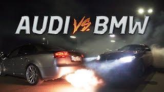 TUNED AUDI VS TUNED BMW STREET RACING