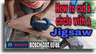 How to cut a circle with a jigsaw | Bosch Gst  65 Be | #shorts