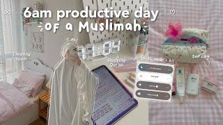 Day in a life of a Muslimah | prayers, workout, studying, cleaning, self care & tafakkur session.