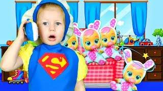 Five Little Babies Jumping on the Bed / Nursery Rhyme for Kids with Paola