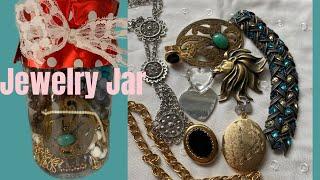 Vintage Jewelry Jar ! Let’s see what’s inside -Gold ,Sterling …