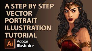 Step by Step Vector Portrait in Adobe Illustrator 2020 | Vector Art | Vector Illustration