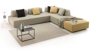 Prisma modular sofa system with movable backrests