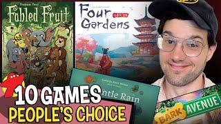 10 Board Games Being Played NOW - "People's Choice" Board Game Picks!