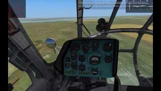 DCS World. Mi-8. Посадка на РСНВ с минимальным пробегом.