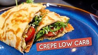 Lanche saudavel rapido e facil | CREPE LOW CARB de frango com requeijão