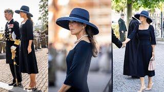 ️Queen Mary of Denmark in Navy for Flagday celebrations️