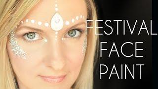 Festival Face Painting using Chunky Glitter