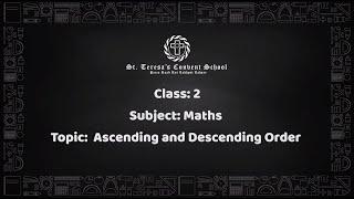 Class: 2 | Subject: Maths | Topic: Ascending and Descending Order