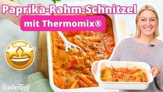  Low-Carb Paprika-Rahm-Schnitzel: schnell, gesund & mit Protein  | Thermomix® Rezept