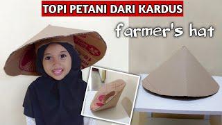 CARA MEMBUAT TOPI PETANI DARI KARDUS BEKAS