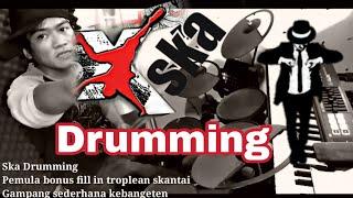 SKA DRUMMING EASY SIMPLE TUTORIAL. TUTORIAL DRUM SKA. DJ MARTIN CULTURE. ONE REGGAEMAN