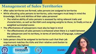 Lecture 35 : Sales Territory