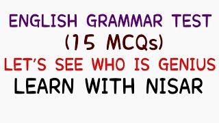 English Grammar MCQs Test Competition | Learn English | English Speaking | Learn With Nisar