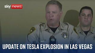 Police update after Tesla Cybertruck explosion outside Trump hotel in Las Vegas - Watch in full