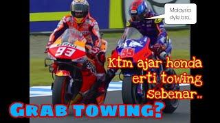 Hafizh syahrin tunda marc marquez malaysia style -FULL | grab towing | #motogp