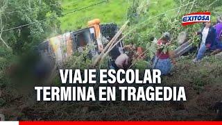 Viaje escolar termina en tragedia: Bus que trasladaba estudiantes sufre accidente en Moyobamba