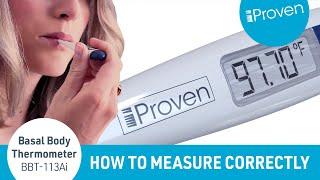 How to use the Basal Body Thermometer - iProven BBT 113Ai