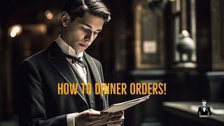 Mastering Dinner Orders: A Waiter's Guide