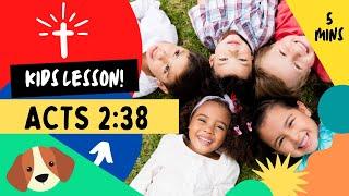 Kids Bible Devotional -  Baptism | Acts 2:38