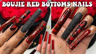 Blooming Rose Valentines Day Nails  | 3XL Press On Nails | Easy Beginner Nail Art