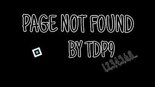 Page not found | By TDP9