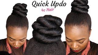 DIY QUICK everyday UPDO under 5 Minutes | Top Knot | Natural hairstyles