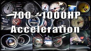 700 - 1000HP SUPERCAR Acceleration TUNED Compilation