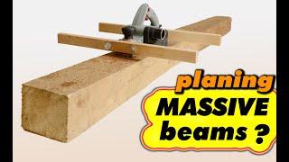 Planing Beams with Electric Hand Plane - How to Attach Planer Jig