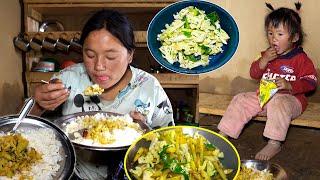 Organic Nepali village Cooking II Jina Cooks Cauliflower Potato Curry &  having@pastorallifeofnepal