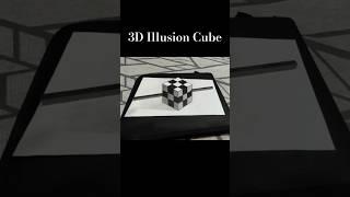 3D Trick Art On Paper| Realistic cube #shorts