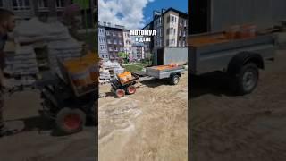 Мощная самоходная тележка Мотомул с доп фаркоп #ландшафтныйдизайн #минидумпер #стройтехника #минск