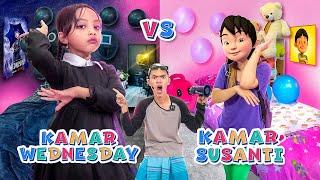 KAMAR LEIKA WEDNESDAY VS KAMAR SUSANTI  PARODI LEIKA WEDNESDAY DITANTANG DUEL DANCE AIYA SUSANTI