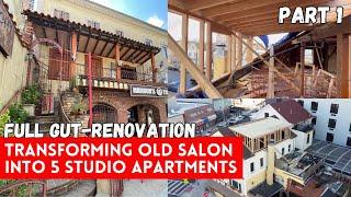 Converting a salon space into 5 studio apartments - part 1