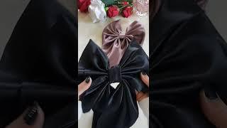 طريقة عمل فيونكة من بقايا قماش حرير The easiest way to make a bow from leftover silk fabric