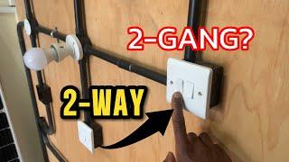 How to wire a 2-way with 2-gang switch in House Electrical Installation| Top Heights Electricians