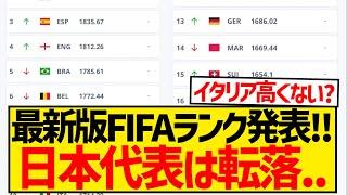 【速報】日本代表まさかの転落...最新版FIFAランキングがこちら！！！！！！！！！！！