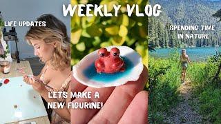 Weekly vlog  Making a new figurine, spending time in nature & life updates  Sculpt & chat 