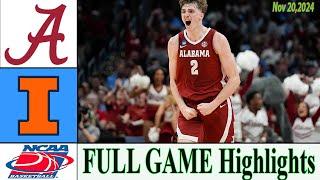 Illinois vs Alabama FULL GAME | Nov 20,2024 | College basketball 2024  | Ncaa basketball