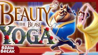 BEAUTY and the BEAST YOGA‍️Read the Love story | Reading practise | Brain Break for kids