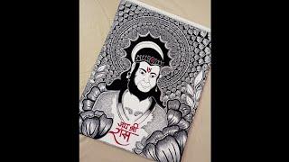 #How to draw mandala art/step by step/hanuman ji mandala art/god mandala art/#creative#viral