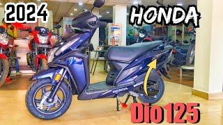 Honda dio 125 | new model 2024 blue colour New features OBD-2 price mileage review #dio125 #scooter