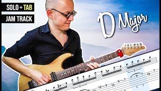 Melodic Guitar Solo (Pop Rock) in D (+GUITAR TABS & Jam Track) | Suhr Modern